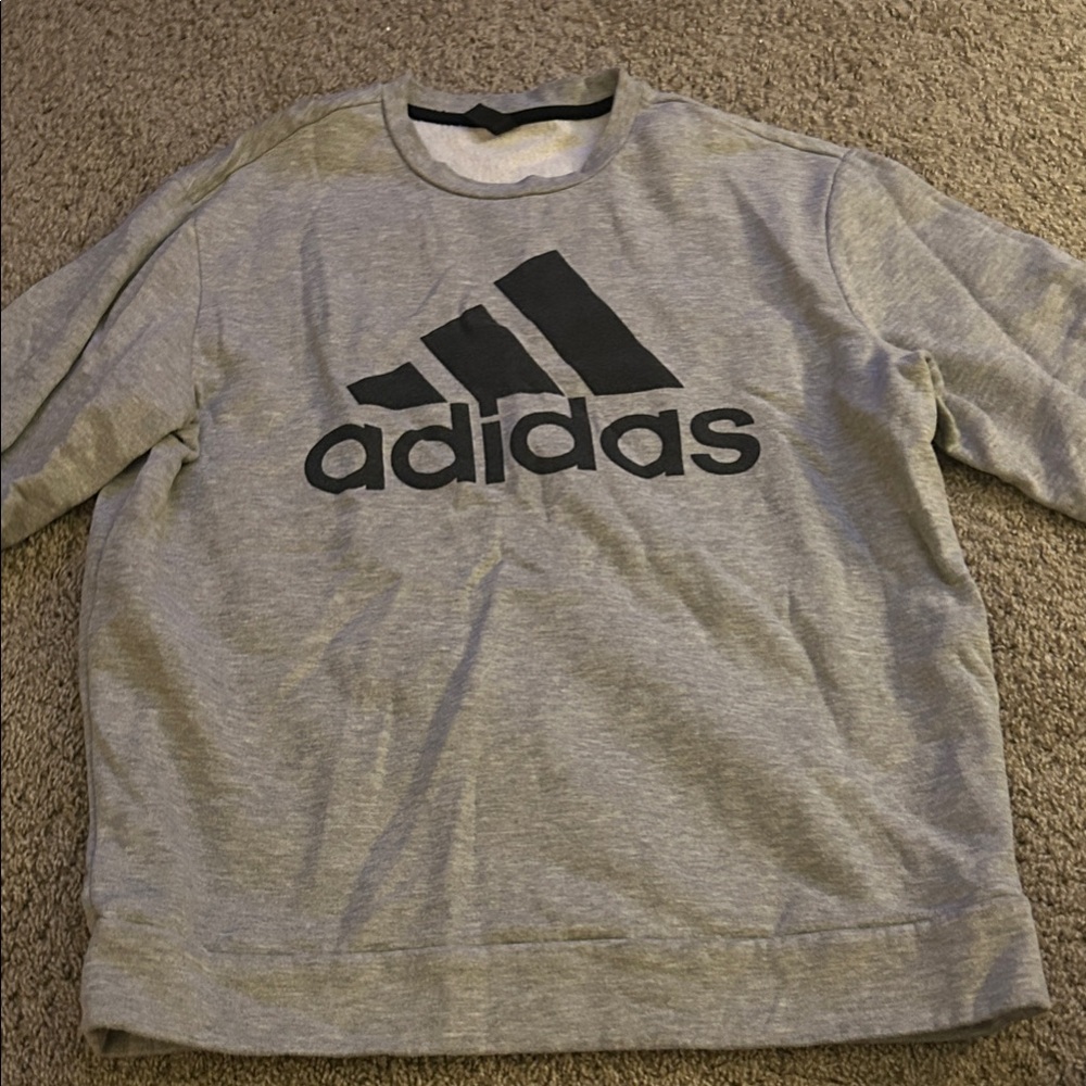 Adidas Crewneck Sweater in Gray and Black